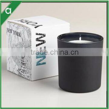 Apple Aroma Luxury Classic Black Soy Wax Scented Candle in Glass Jar photo-4