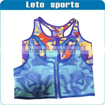 GYM Women zip sport bra & racerback camo sport bra