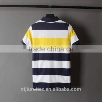 T Shirt Cotton Yarn Dyed Shirt , Polo Shirts Customized Logo ,Short Sleeve Yarn Dye Polo Shirt photo-3