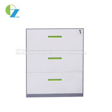 Lockable storage cabinet thin edge 3 drawer lateral filing cabinets