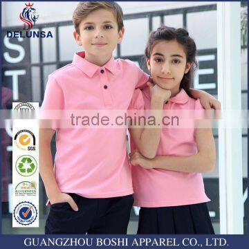 New Design Pink Color Cotton Polo Shirt For Students Wear