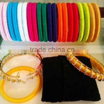 Indian Bangle Sets ,Stylish Silk Thread Bangles photo-2