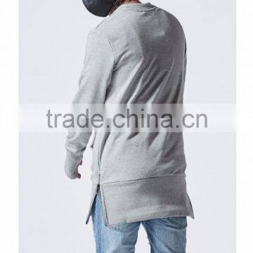 Custom Wholesale Blank Longline Sweatshirt Oversized Pullover for Men photo-6