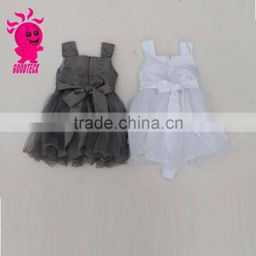 wholesale infant baby clothing baby Todders Dress Flutter Sleeveless Dress Design with Big Bow