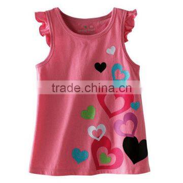 baby girls sleeves t-shirts kids heart shape pattern tops girls jumping beans t-shirts