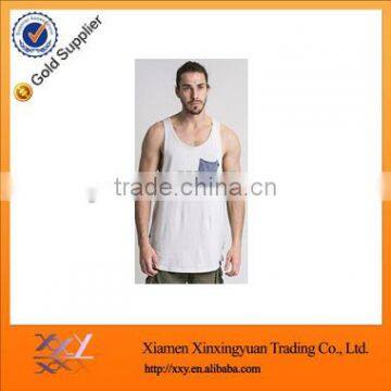 Men Vest Tank Tops Casual Style Open Neck Custom
