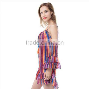 Zm50234b Europe New Product Lady Cloth Printed Chiffon Dress Women photo-2