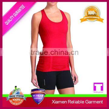 High Quality Fitness Wholesale Plain White Stripe Sport Tank Top photo-2