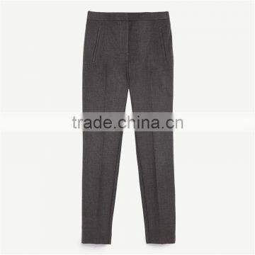 2017 OEM Front Zip Marl Stretch Waist Skinny Leg Trousers photo-6