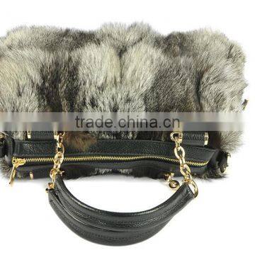 2016 New Arrival Fashion Bags Color Genuine Fox Fur Leather Women Handbag photo-3