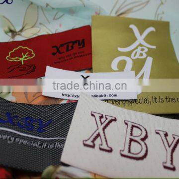 Direct factory High quality woven printed label hang tag woven patch embroidered