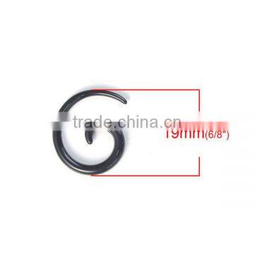 2mm Acrylic Ear Stretcher Expander Spiral Black Ear Piercing Ear Tapers photo-3