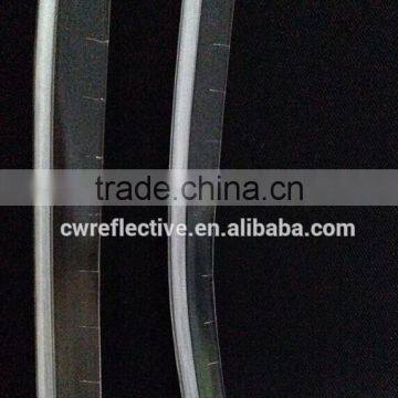 1cm transparent pvc reflective piping for sewing on tent and commetic