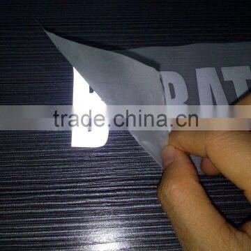 Silver Grey Reflective Heat Transfer T-shirt Logo photo-4