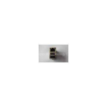 PBT Black Housing Integrated Tab Up RJ-45 Connector Integrated With High Voltage Capacitor