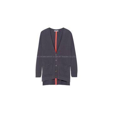 ladies button front cashmere cardigan