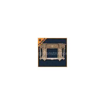 French Travertine Fireplace Mantel