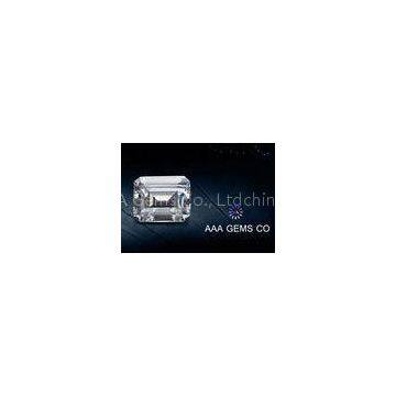 1.74ct Supper White Emerald Cut Moissanite Created 6mm x 8mm