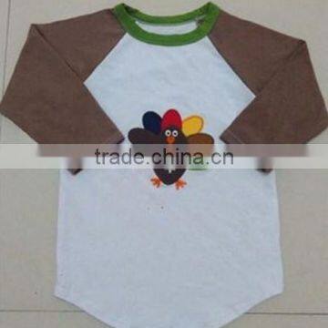 new style turkey embroidery custom boy boutique shirt