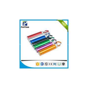 OEM Promotional Portable 2600mah Mini Usb Power Bank Charger With Carabiner photo-2