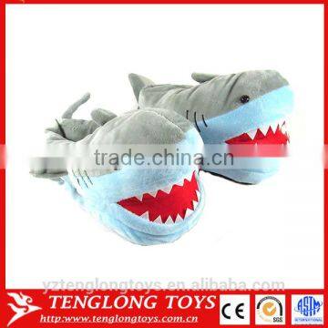 Promotional washable household cotton shark slippers