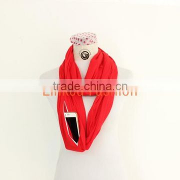 Colorful Best-selling Scarf With Zipper Pocket