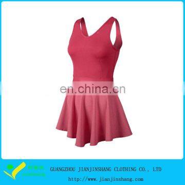 China Wholesale Contrast Color Polyester Skin Touch One Piece Sports Skirts