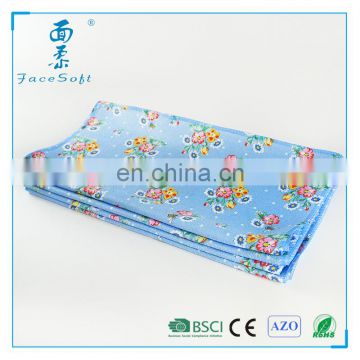 custom design kitchen cleaning use cheap polyester microfiber printed tea towel