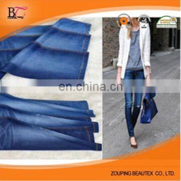 Cotton polyester stretch denim Indigo blue denim