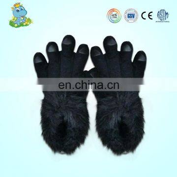 OEM cheap kids fluffy plush indoor animal paw boot shoes