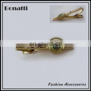 unique golden tie clip with custom logo