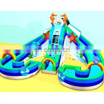 New Inflatable double lane water slides for summer party activities