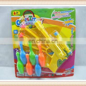 hot sale plastic bowling toy soft bullet gun toy