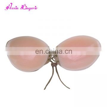 Wholesale plus size strapless strapless self adhesive silicone push up bra