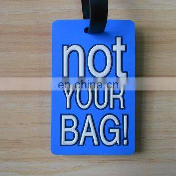 promotional soft pvc bagage tag luggage tag with insert card