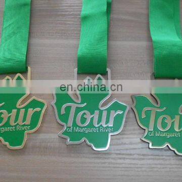 country tourism ribbon medal medallion Holder green