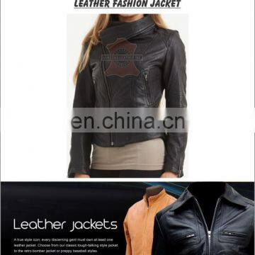 Leather Jacket, Women Finished Leather Jacket, Pakistan