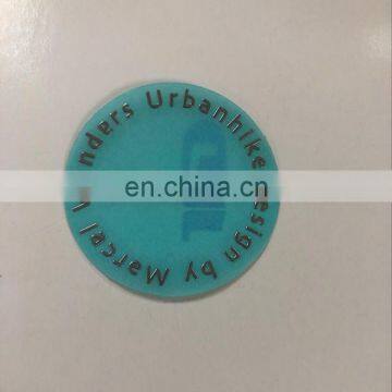 Thin Metallic Chrome Silver Round Adhesive Sticker photo-6