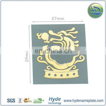 High-end Custom Gold Metal Letter Logo Metal Label Sticker