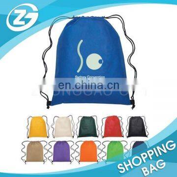Cheap Reusable Custom Promotional Printing 210d Polyester Drawstring Backpack photo-6