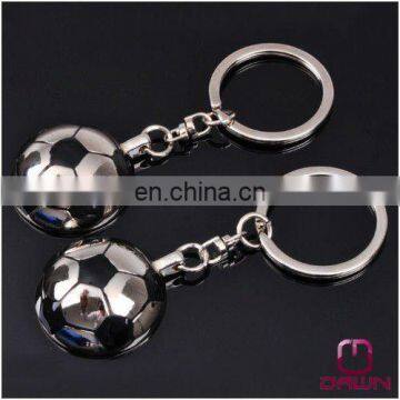 Metal football keychain with mirror CD-KR188