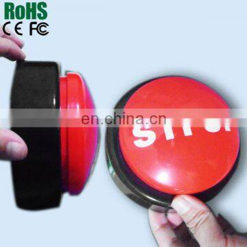 Sound recordable push button game buzzer