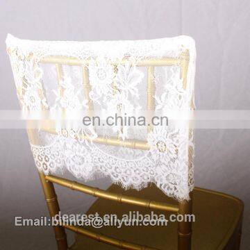 lace chair cap, Chiavari chair sash,black and white wedding chair decoration