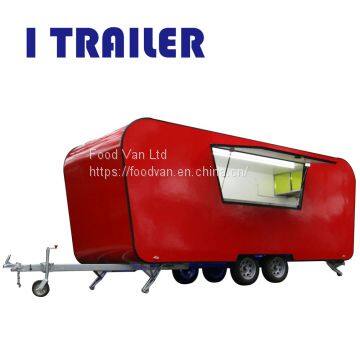 Chinese Fiberglass Food Caravan With Big Wheels photo-3