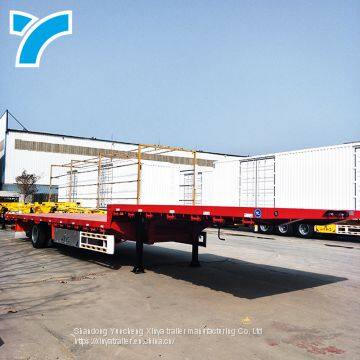 Wholesales Shipping Container Twist Lock 3/4 Axles Gooseneck Low Bed Truck Semi Trailer 40Ft Flatbed Trailer