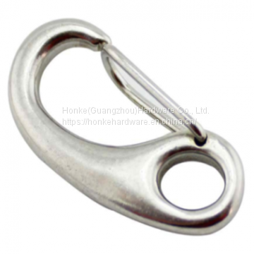 Stainless Steel Carabiner Spring Snap Hook Egg Shape Safety Clips