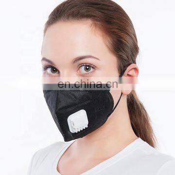 Cool Black Nonwoven Fabric Anti PM2.5 Face Mask for Commuting