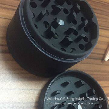 D63mm& H48 mm Aluminium Alloy Rubber Paint Grinder 4-layer Plat Smoke Grinder as Colorful Cigar Crushing Accessory for Tobacco,smoke,cigarette photo-4