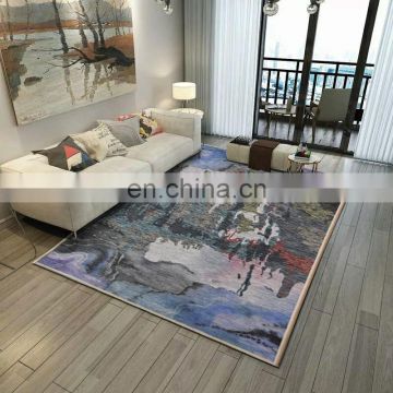 Household modern custom printed artificial turf 3d floor carpet