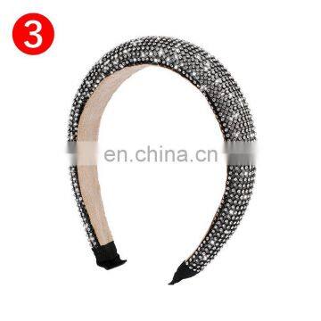 Baroque Korean Fashion Hair Bands Wedding Party Women Hair Accessories Bling Crystal Sponge Headbands